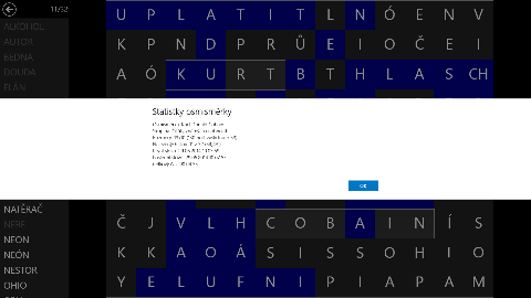 Statistiky osmismerky