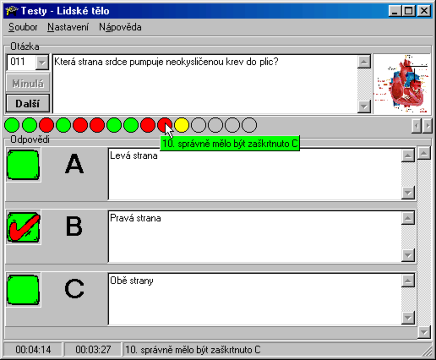 Testy tests prubeh